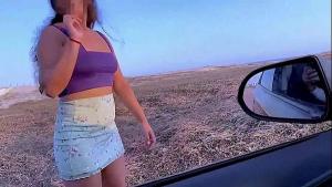 Check out my lucky day, I met a hot brunette on the way. I’m gonna offer her a ride. Heard she’s married, but who knows, maybe she’ll want to fuck me right here in the car