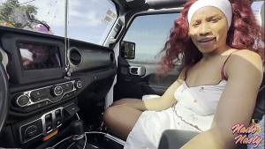 Sneaky Car Blowjob with Jenna Foxx