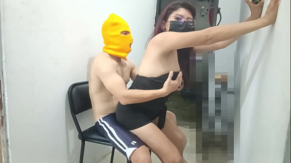 Risky milf invited me to her house when her husband was not there!! Suddenly we heard someone arrive and we got scared because we thought her husband had arrived and we were about to fuck