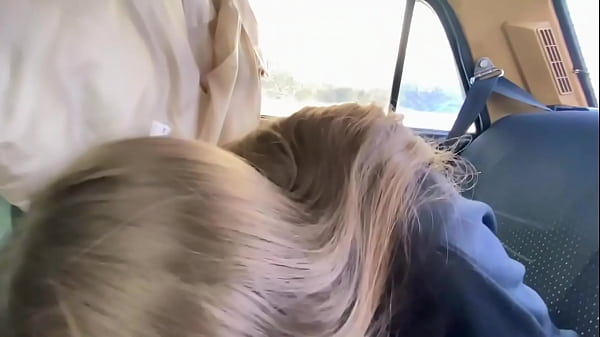 Beautiful Teen Sucks Older Man’s Cock In Car