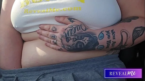 RevealMe || CURVY GODDESS TIT PLAY & MASTURBATION IN CAR: BUSTY SOLO FANTASY
