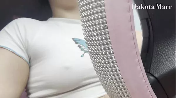 Driving Around Town And Masturbating In My Car Public Pussy Play Chubby Dakota Marr