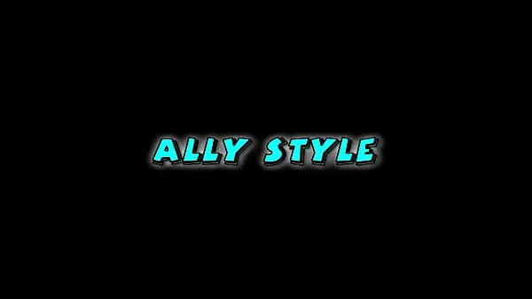 Pretty brunette, Ally Style, does a little bit of a striptease, and plays with her shaved…