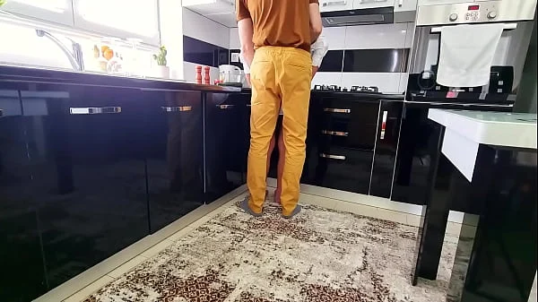 real amateur horny couple fucking good in the kitchen