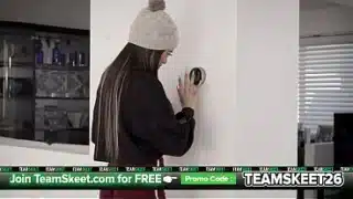 Freezing Savannah Warms Up by Rubbing Her Ass on My Hard Cock