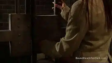 Submissive Tied Up Lesbian Slave Sniffing Panties And Masturbating