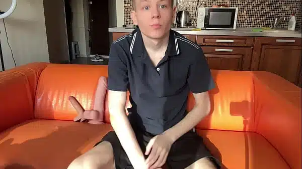 Skinny Twink Boy Begs Watch My Huge Nut