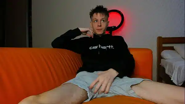 Slim Twink Webcam Leaking Tip To Cum Fountain