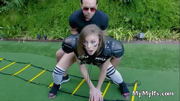 Footballl traning with big tit milf goes right
